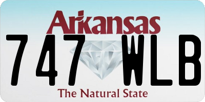 AR license plate 747WLB