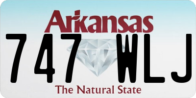 AR license plate 747WLJ