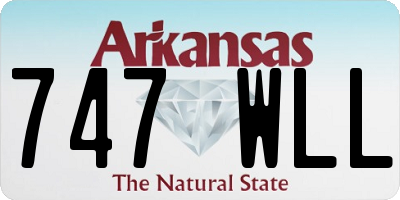 AR license plate 747WLL