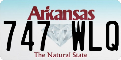 AR license plate 747WLQ
