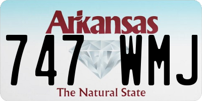 AR license plate 747WMJ