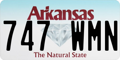 AR license plate 747WMN