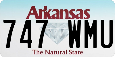 AR license plate 747WMU