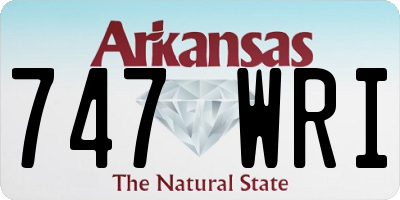 AR license plate 747WRI