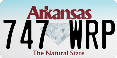 AR license plate 747WRP