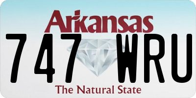 AR license plate 747WRU