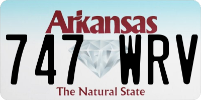 AR license plate 747WRV