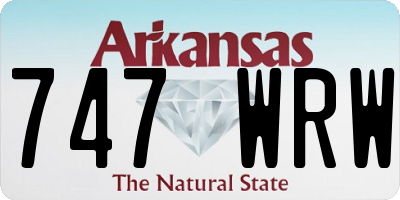 AR license plate 747WRW