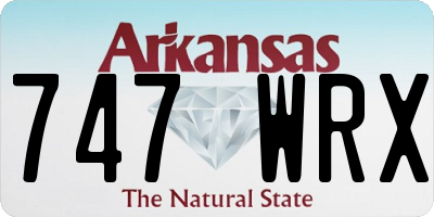 AR license plate 747WRX