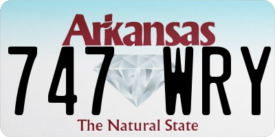 AR license plate 747WRY