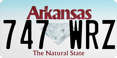 AR license plate 747WRZ