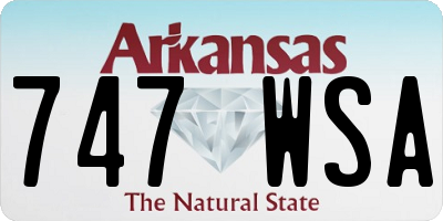 AR license plate 747WSA