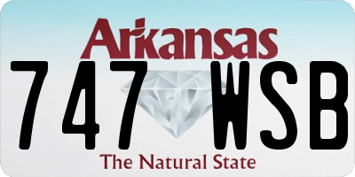 AR license plate 747WSB