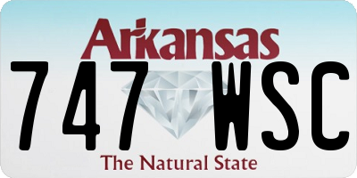 AR license plate 747WSC