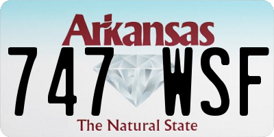 AR license plate 747WSF