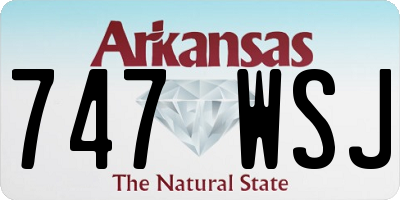 AR license plate 747WSJ
