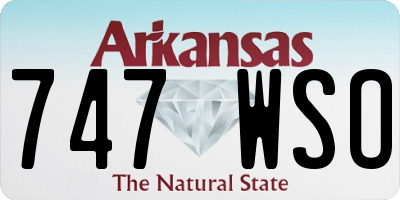 AR license plate 747WSO