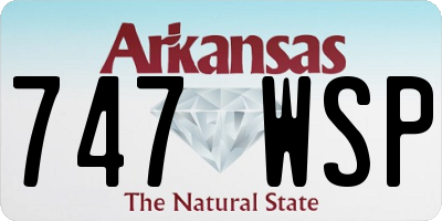 AR license plate 747WSP