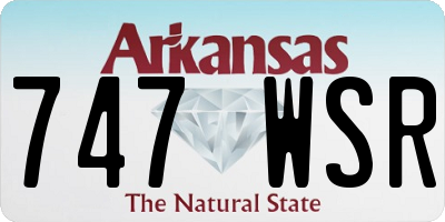 AR license plate 747WSR