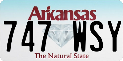 AR license plate 747WSY