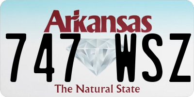 AR license plate 747WSZ