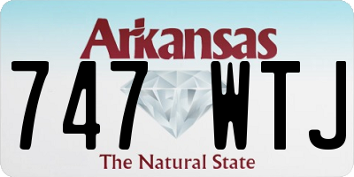 AR license plate 747WTJ