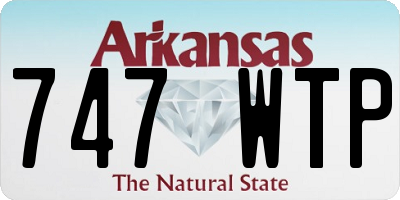 AR license plate 747WTP