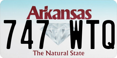 AR license plate 747WTQ
