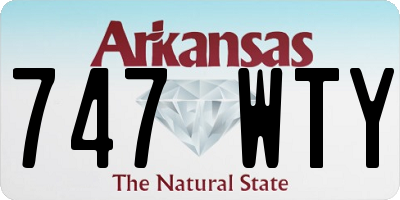 AR license plate 747WTY