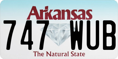 AR license plate 747WUB