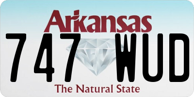 AR license plate 747WUD