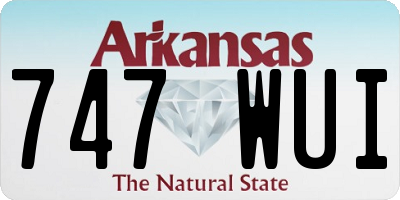 AR license plate 747WUI