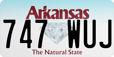 AR license plate 747WUJ