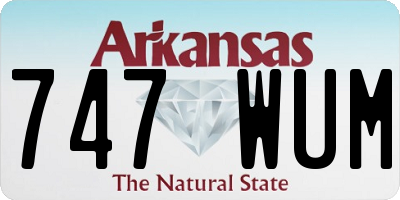 AR license plate 747WUM