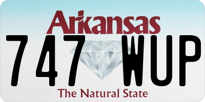 AR license plate 747WUP