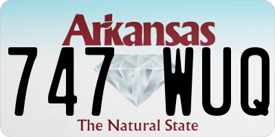 AR license plate 747WUQ