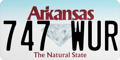 AR license plate 747WUR