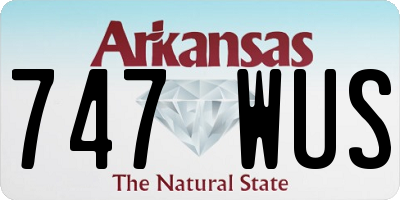 AR license plate 747WUS