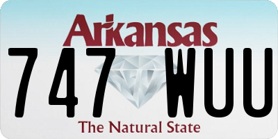 AR license plate 747WUU