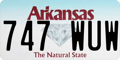 AR license plate 747WUW