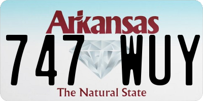 AR license plate 747WUY