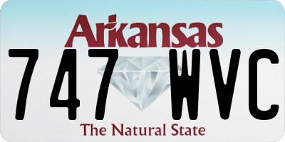 AR license plate 747WVC