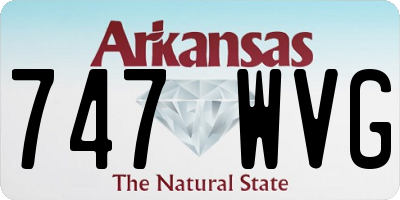 AR license plate 747WVG