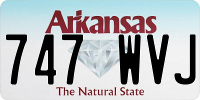 AR license plate 747WVJ