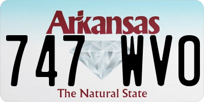 AR license plate 747WVO