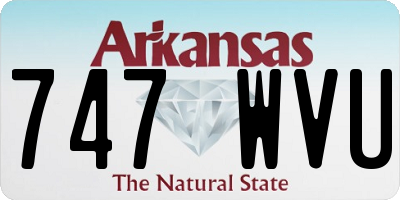 AR license plate 747WVU