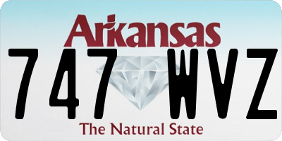 AR license plate 747WVZ