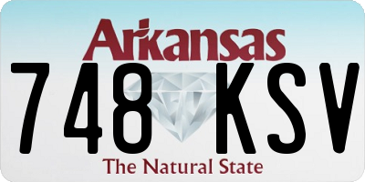 AR license plate 748KSV