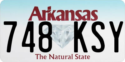 AR license plate 748KSY
