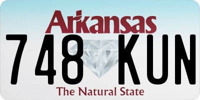 AR license plate 748KUN